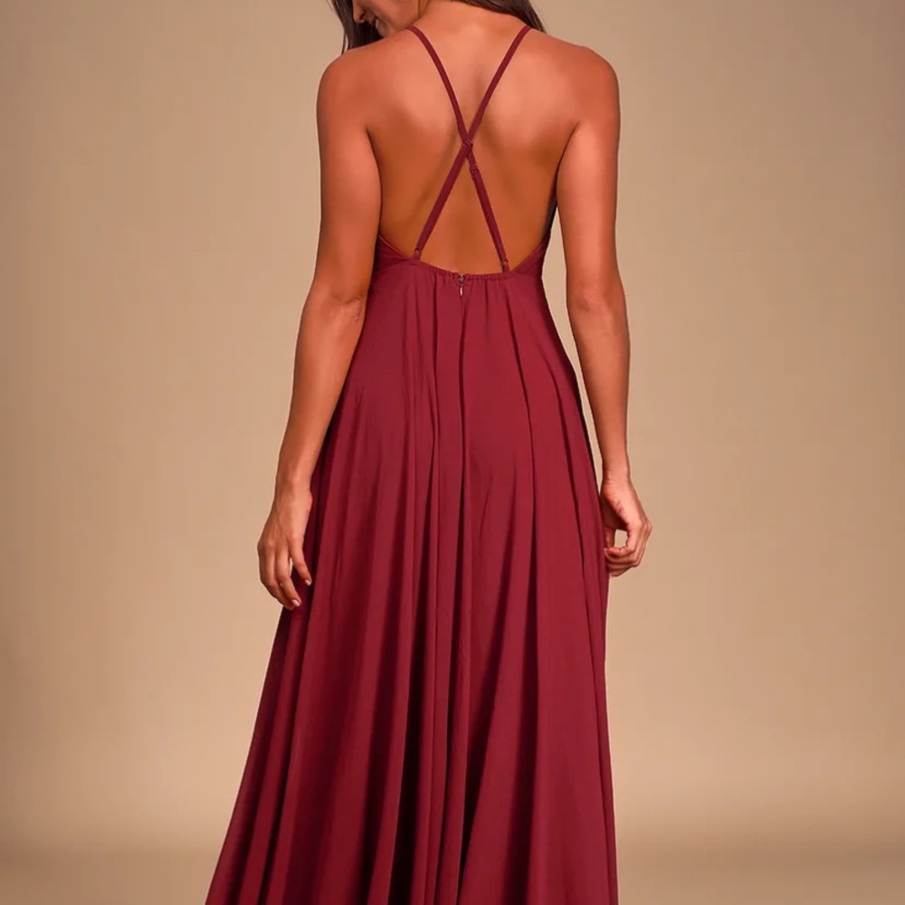 Mythical Kind of Love Wine Red Maxi Dress - Picture 5 of 6